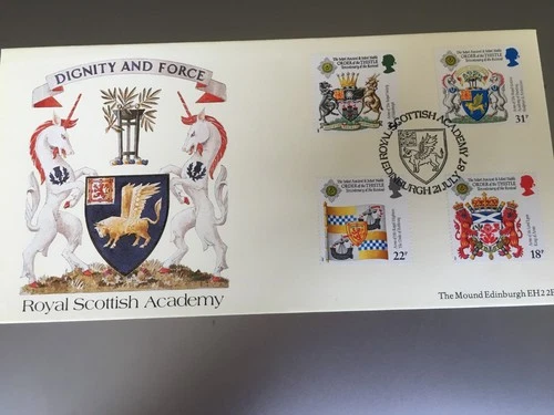 GB STAMPS RARE FIRST DAY COVER 1987 HERALDRY SCOTTISH ACADEMY