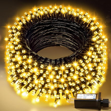 100FT Warm White Christmas String Lights, Outdoor Waterproof Led,Green Wire