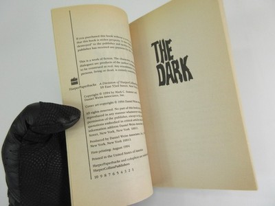 The Dark by MC Sumner Horror Paperback Book 1st Harper PB 1994