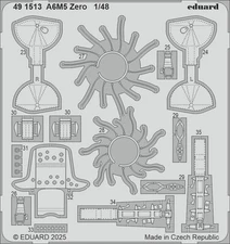 Eduard 1/48 Mitsubishi A6M5 Zero PE parts for Fine Molds kits