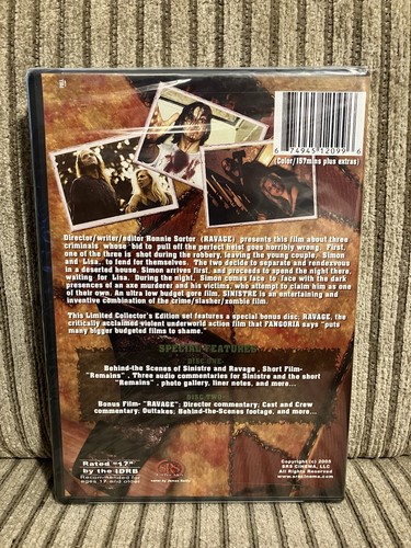Sinistre DVD Limited Collectors Edition 2 Disc Set Horror SRS 2005 New Sealed - Imagen 2 de 2