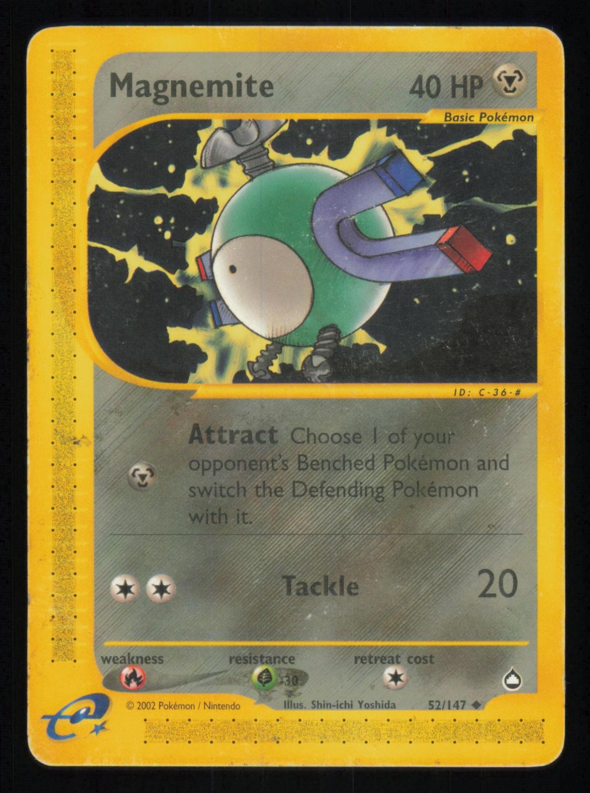 MAGNEMITE 52/147 UNCOMMON AQUAPOLIS LP POKEMON