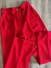 ST JOHN Collection Marie Gray Knit Pants Pull-on Red Women 6 S Party
