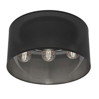 Deckenleuchte Metall Kunststoff Schwarz Wohnzimmer Ø40 Cm Deckenlampe 3-Flammig