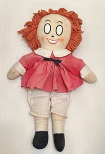 VINTAGE ORPHAN ANNIE SOFT STUFFED CLOTH DOLL COLLECTIBLE TOY CUTIE 