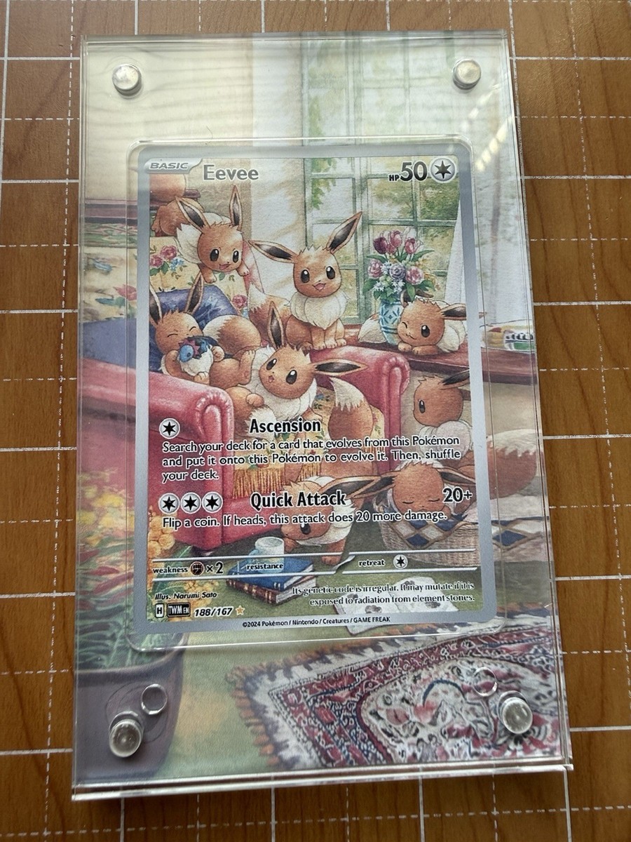 Eevee 188 IR Twilight Masquerade Pokemon Magnetic 🧲 Extended Art