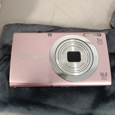 Pink Canon PowerShot A2400 IS Digital Camera 16 MP 5X Optical Zoom English Sale