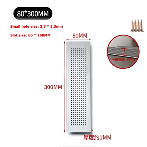 50mm 80mm Ventilation Grille Aluminum Louver Vent Fan Grille Cover Black/Silver - Picture 21 of 21