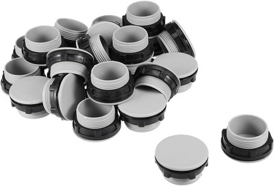 24 Pcs 30mm Black Gray Plastic Push Button Switch Hole Panel Plug