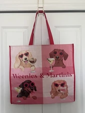 Homegoods Reusable Tote Bag WEENIES & MARTINIS