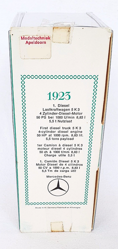Cursor Modell 1:43 MERCEDES-BENZ DIESEL 5K3 TRUCK 1923 Model Car MIB`80 RARE! - Picture 8 of 8