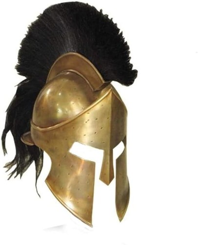 Spartan Helmet | Medieval Roman 300 King Leonidas Movie Helmets+Liner+Wooden Sta - Picture 4 of 4