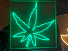 18"x17" Marijuana Leaf Weed Flex Led Neon Sign Light Party Shop Store Bar Décor