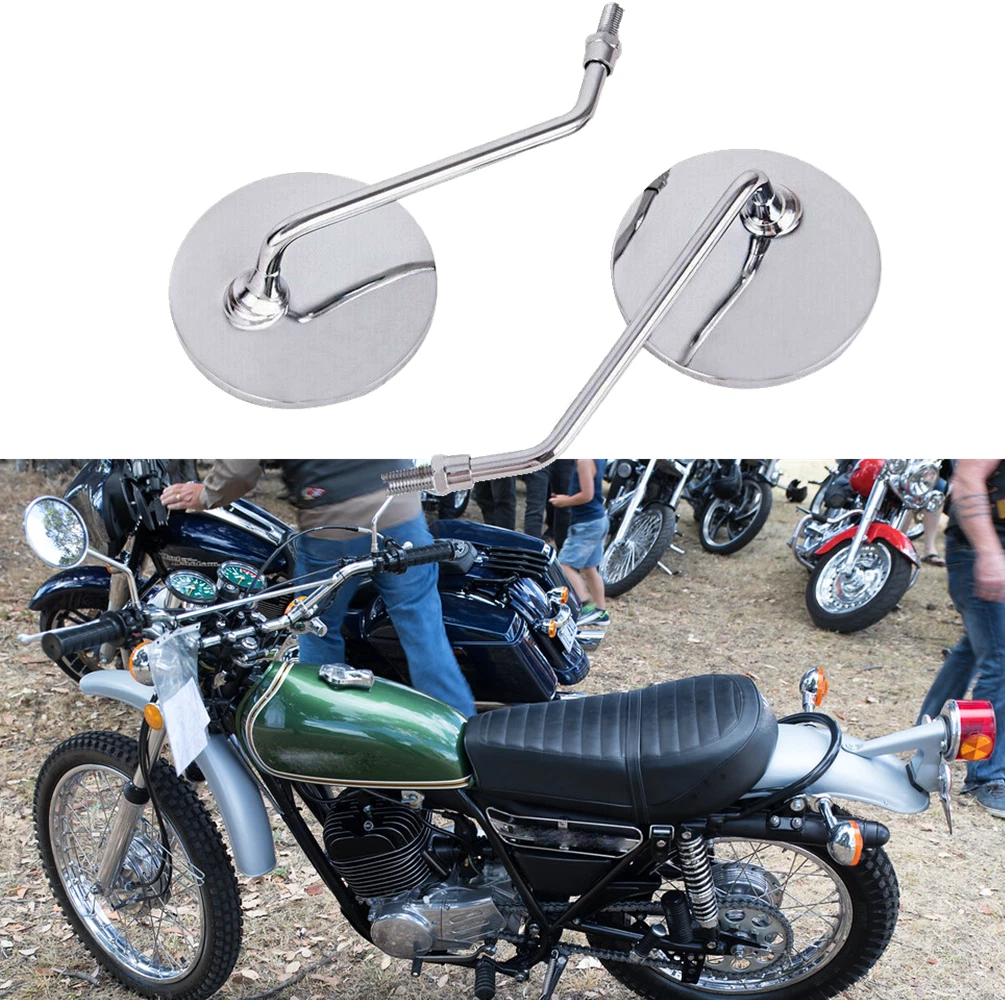 Motorcycle Side Rearview Mirrors For Yamaha DT250 XT500 DT400 DT360 TX500 R3