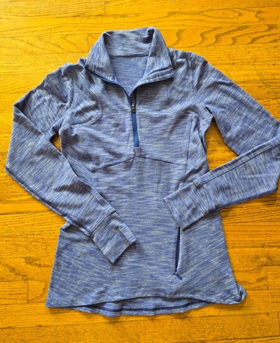 Lululemon Women's Forthright Blue Quarter zip Pullover size 6