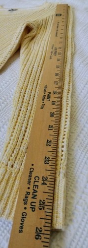 Talbots M Sweater Yellow Preppy Round Neck Open Knit Cotton Relaxed Summer Cover - Picture 12 of 13