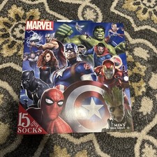 Men's marvel 15 Days of Socks Advent Calendar Assorted Sz 6-12