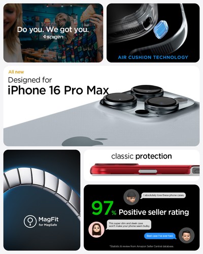 Pour iPhone 16 Pro Max / 16 Pro | Coque téléphone Spigen Classic C1 MagFit - Photo 31 sur 52