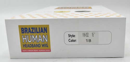 Toyo Wigs Brazilian Human Hair Headband Wig Kinky Curly #1B Black 16 Inch - Picture 9 of 9