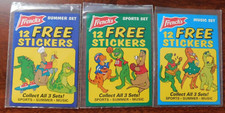 FRENCH'S MUSTARD VINTAGE 1993 MUSIC/SUMMER/SPORTS SEALED 12 STICKER COMPLETE SET