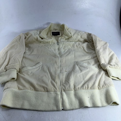 VINTAGE 90'S Y2K Komitor Cream / Off White Corduroy & Knit Jacket Coat