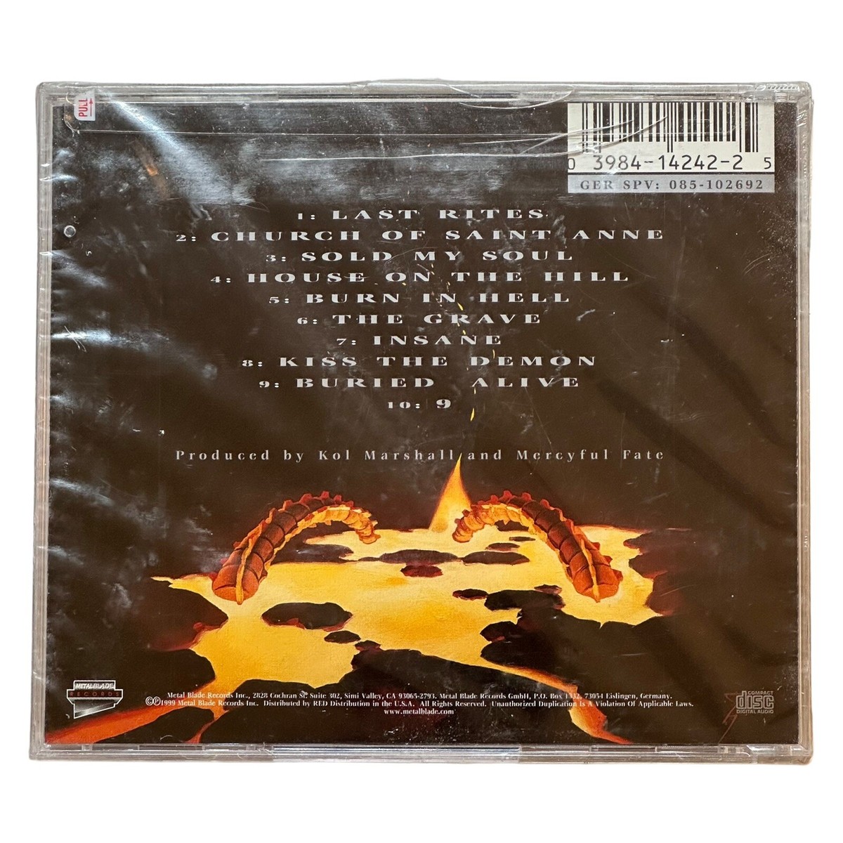 Mercyful Fate 9 Nine Danish Heavy Metal CD Metal Blade 3984-14242