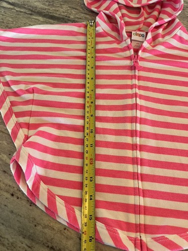 Circo Cape Girls Hoodie Pink Stripes 4T Full Zipper - Picture 8 of 11