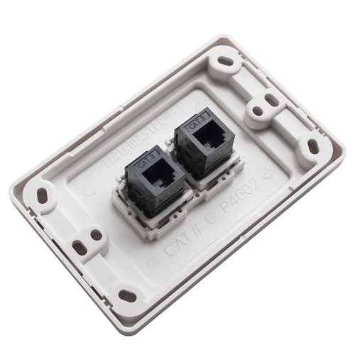2Port RJ-11 RJ-12 Telephone Socket Cat3 Phone Insert with Wall Plate - Picture 4 of 13