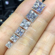 Brilliant Princess Cut Moissanite Loose Gemstone D Color VVS1 with Certificate