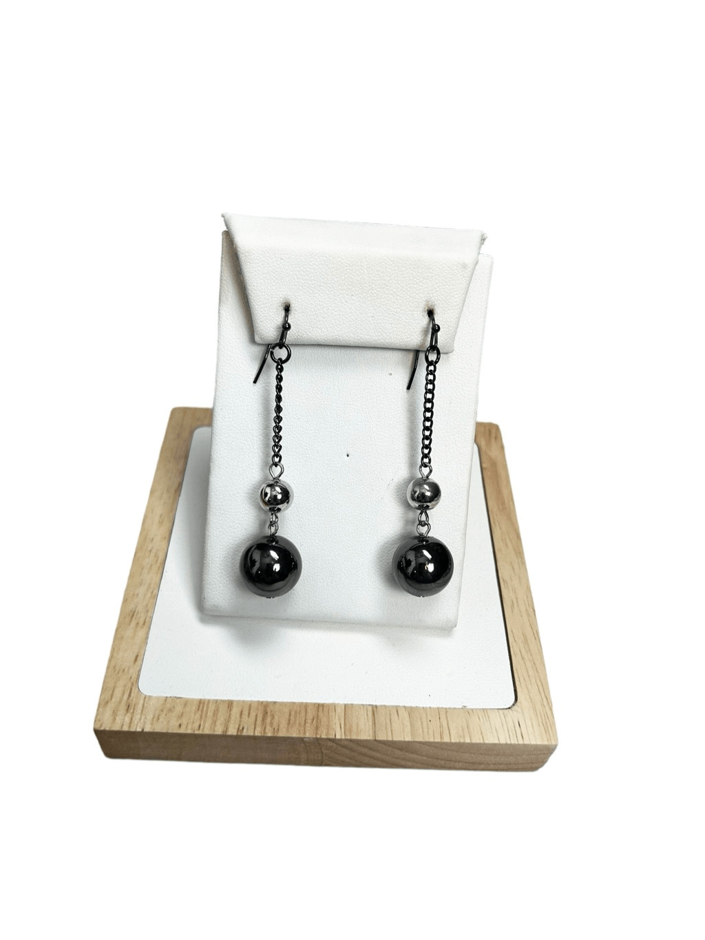 Unsigned multi layered  black and silver beaded n… - image 7