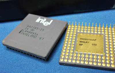 A82385-25 IV(B) Intel A82385 Vintage CPU CACHE CONT PGA Gold NEW ORIG PKG QTY-1