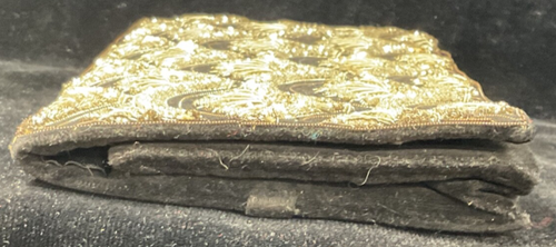 Vintage black velour handbag/clutch/purse with silver wire embroidered - Picture 5 of 9