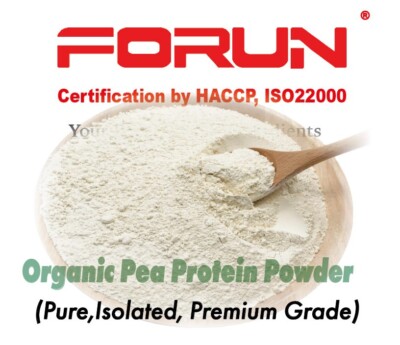 FORUN 100% Organic Pure Pea Protein Isolate Powder  2KG--No Flavour,No Sugar