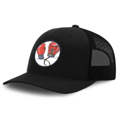 Patch Hat Trucker Baseball Cap Boxing Gloves Sports Boxing Olympics Cotton