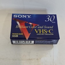 Sony Premium VHS-C Camcorder Video Cassette 30 min TC-30VHG NOS New Sealed