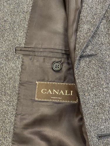 Canali Men’s 100% Wool 3 Button Sport Coat Blazer Size 44L Blue Color Italy - Picture 8 of 11