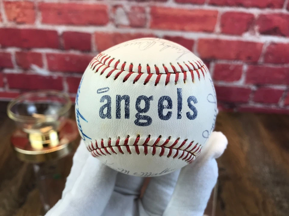 Rare 1971 CALIFORNIA ANGELS SIGNED BALL TEAM MLB BASEBALL 21 SIGNATURES w/ Case - Image 3 of 4