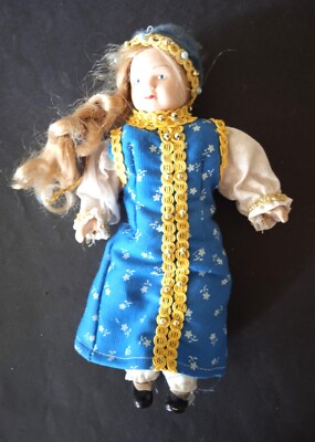 Poupée Porcelaine 60 Cm - Jolie Robe Ancienne - Excellent état