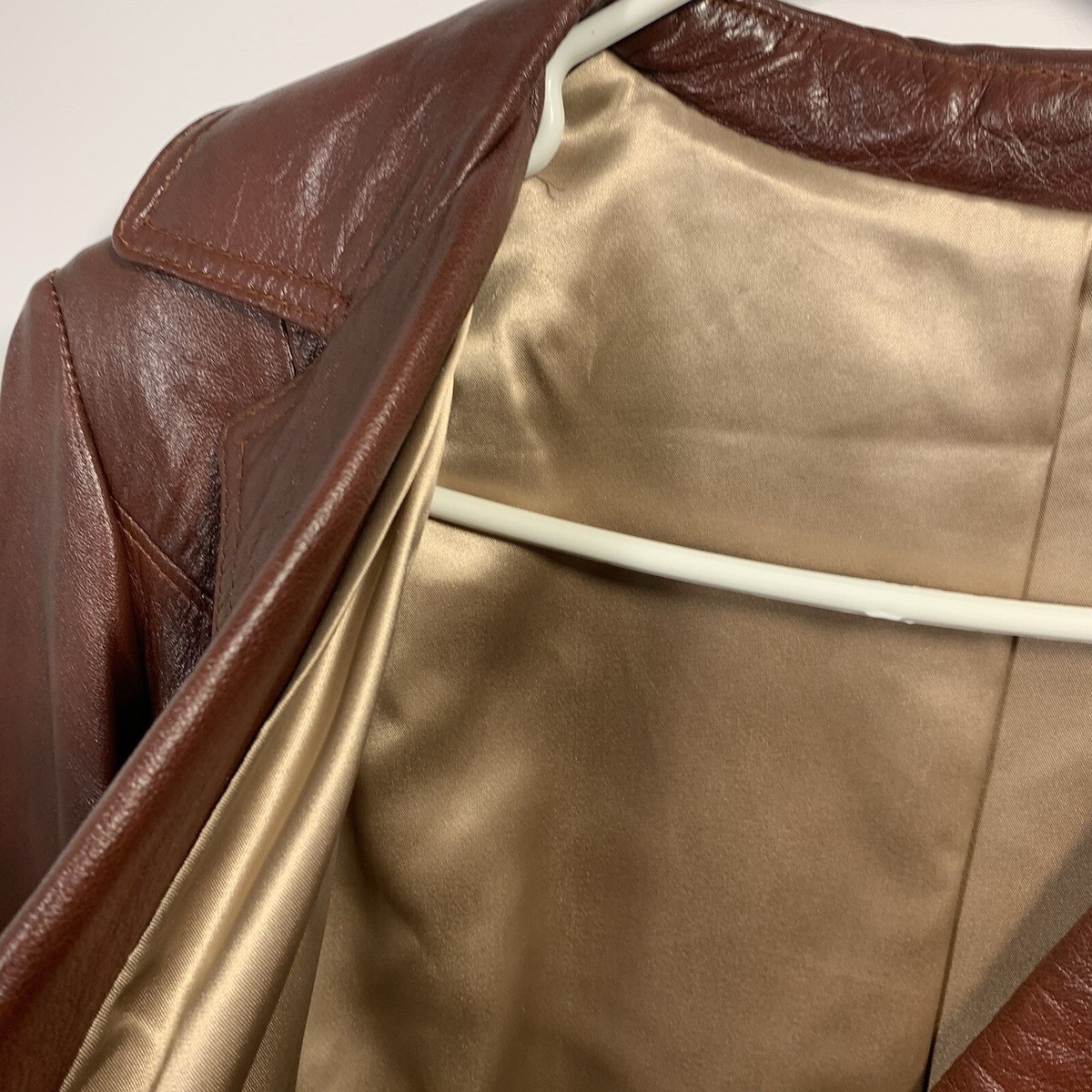 VTG 70's Oxblood Leather Jacket Kirk's Suede Life Women Sz S