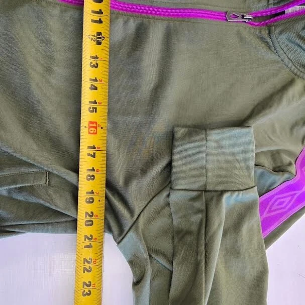 Chaqueta de Pista Umbro Junior XXL Para Mujer M Verde Púrpura Cremallera Completa Manga Larga Trabajo Foto 4 de 4