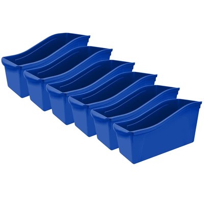 Storex STX71101U06C-6 Plastic Large Book Bin, 14.3-Inch x 5.3-Inch x 7-Inch,
