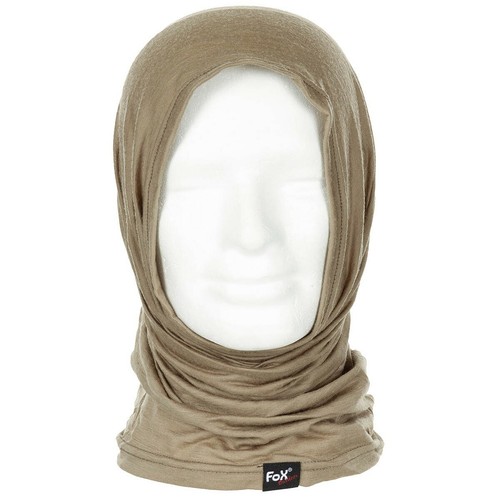 Fox Merino Lite Multi Functional Headgear Gaiter Neck Scarf Coyote - Picture 2 of 3