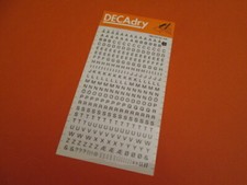 DECADRY N  24 RUB-ON BLACK LETTERS TRANSFER 16pt -0.157 inch -4 mm NEW
