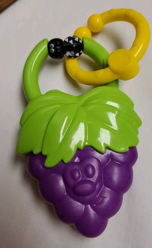 Infantino Purple Green Grape Teether Toy Ring Baby Toddler Kids Vibrating - Picture 2 of 6