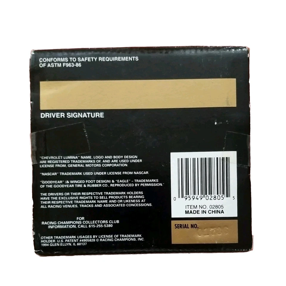 Racing Champions 1994 Premier Edition #31 Steve Grissom 1:64 Diecast Stock Car Foto 3 de 4