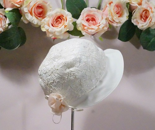 Cappello cerimonia neonato/bambina, battesimo,Timidezze in Cipria, Mod. 3  CA | eBay
