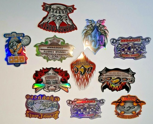 🔥Pegatina metálica anuncio de motocicleta logotipo de Orange County Choppers OCC x 11 - Imagen 3 de 6