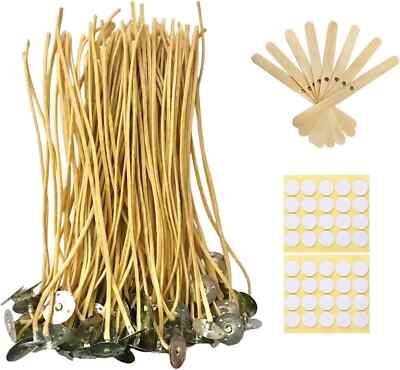 100 PCS 8 Inch Hemp Candle Wicks Kit, 2.5Mm Beeswax Candle Wicks