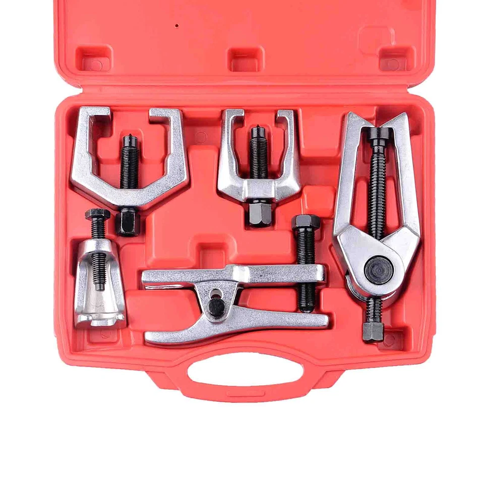 5pcs Front End Service Tool Set Ball Joint Tie Rod Kit Pitman Arm Puller Remover - Image 3 of 4