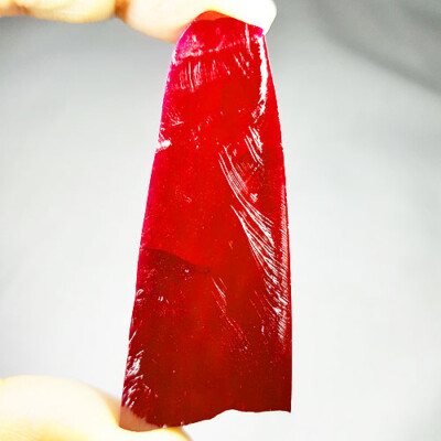 CLEAR & CLEAR 168.95 Ct RED RUBY ROUGH LAB CREATED CORUNDUM GEMSTONE